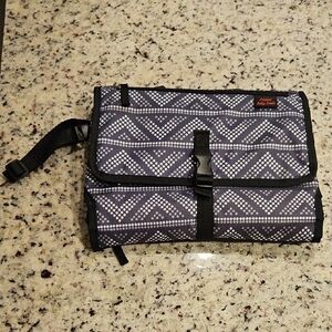 Crystal Baby Smile Travel Changing Pad Navy with White Dot Pattern